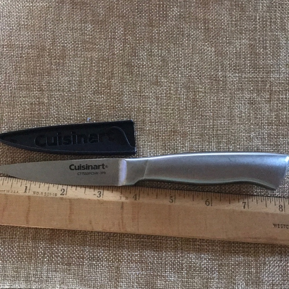 Cuisinart Stainless Steel Chef Knife w/Plastic Blade Cover Sheath #502355 0920